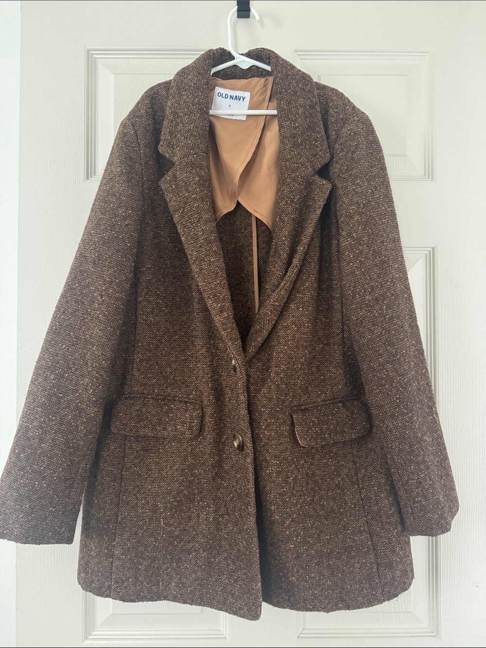 Old Navy Brown Tweed Pea Coat